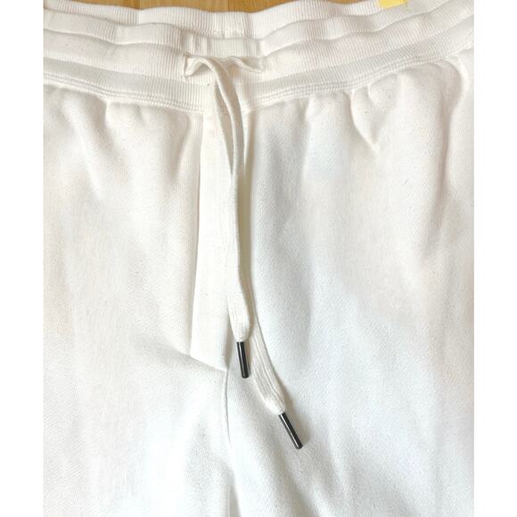 Gap Essential Fleece Joggers White Women’s Size Small Drawstrng Lounge Casual - Picture 7 of 7